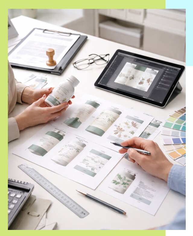 Профессиональная разработка дизайна и текста этикетки продукции в Альметьевске