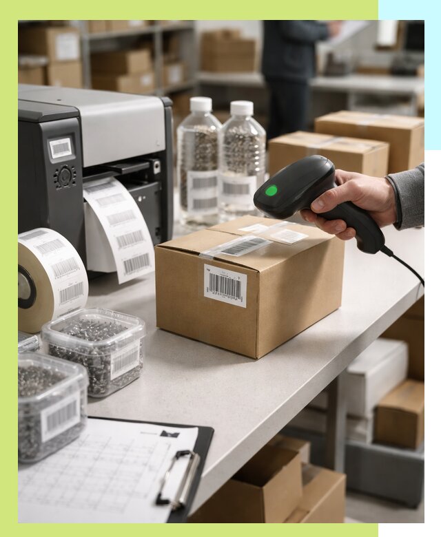 Штрихкодирование продукции и маркировка для продажи в Альметьевске