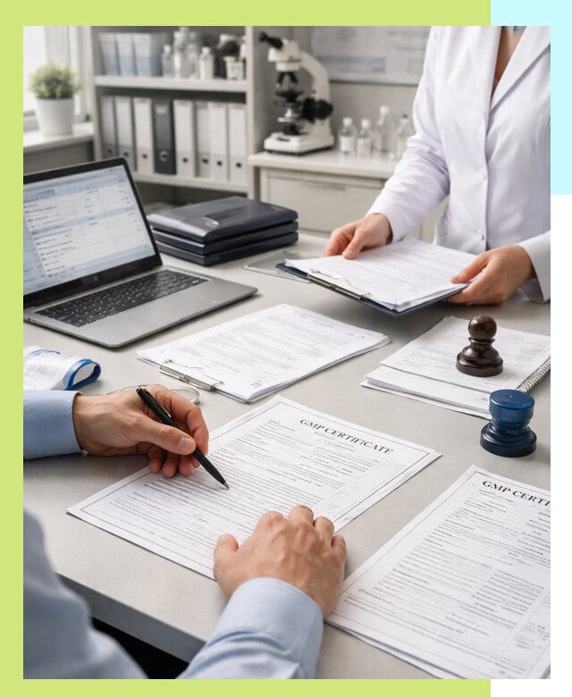 Оформление сертификата GMP в Альметьевске для фармпроизводства